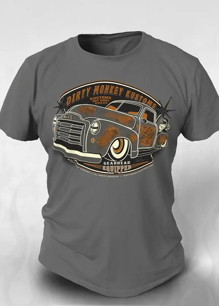 1951 GMC Truck Hot Rod Youth tshirt - Dirty Monkey Kustoms USA GearHead Apparel - USA