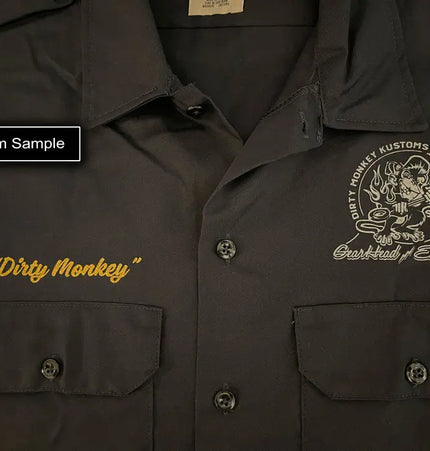 1954 Ford Hot Rod Mechanic Shirt - Dirty Monkey Kustoms USA GearHead Apparel - USA