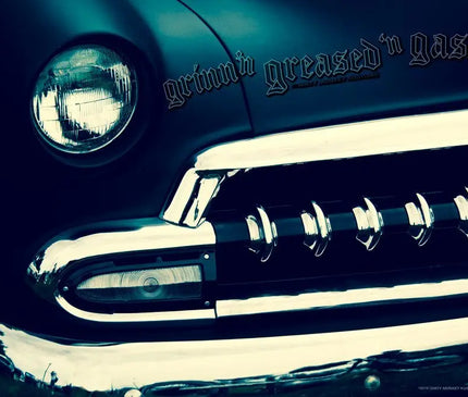 "'54 Chevy Blue Boy" Hot Rod photo art poster print - Dirty Monkey Kustoms USA GearHead Apparel - USA