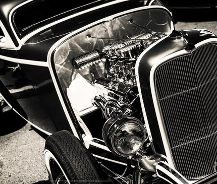 "Deuce Coupe" Hot Rod Garage Art vinyl print