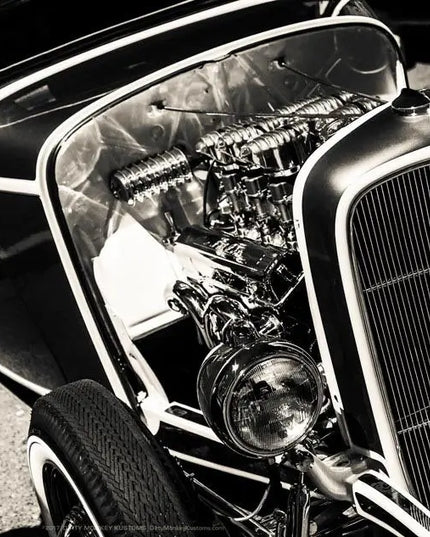 「デュース クーペ」ホット ロッド ガレージ アート ビニール プリント