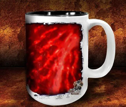 'Spiked Red' kustom hot rod coffee mug - Dirty Monkey Kustoms USA GearHead Apparel - USA