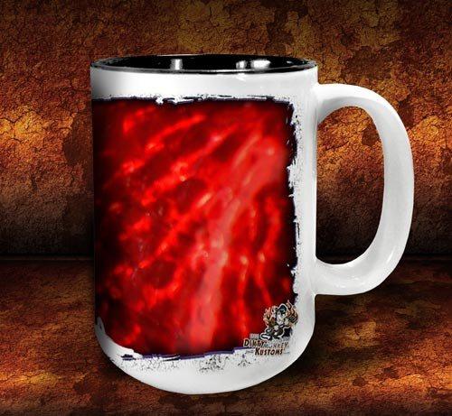 'Spiked Red' kustom hot rod coffee mug - Dirty Monkey Kustoms USA GearHead Apparel - USA