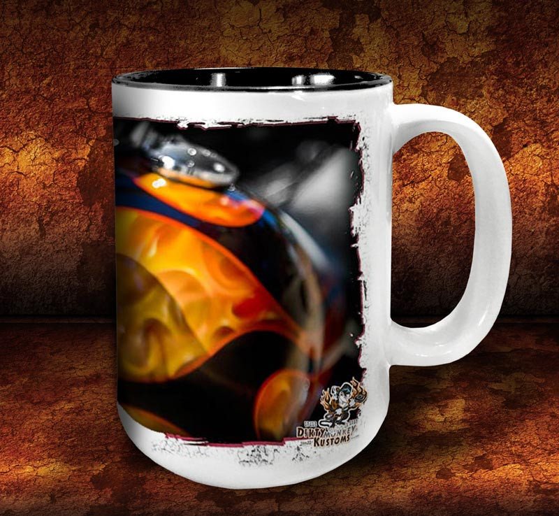 'Evil Twin' kustom biker coffee mug - Dirty Monkey Kustoms USA GearHead Apparel - USA