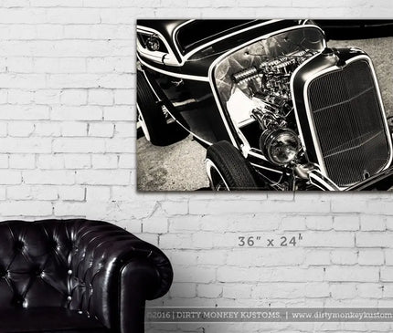 "Deuce Coupe" Hot Rod Garage Art vinyl print