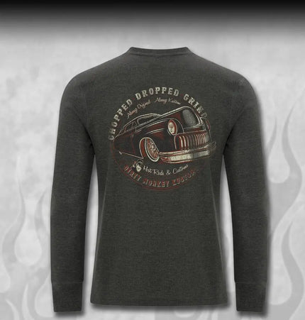 Chopped '49 Merc Hot Rod Long Sleeve Shirt - Dirty Monkey Kustoms USA GearHead Apparel - USA