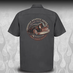 Chopped '49 Merc Hot Rod Mechanic Shirt - Dirty Monkey Kustoms USA GearHead Apparel - USA