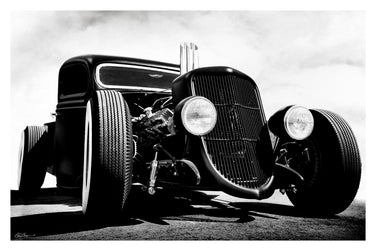 "CHOPPED 'N DROPPED" B/W photo print - Dirty Monkey Kustoms CDN GearHead Apparel - Canada