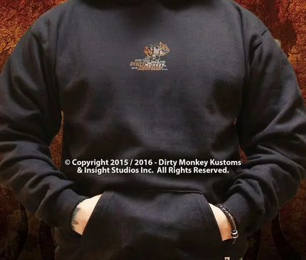 "Crossed Pistons" Hot Rod hoodie - Dirty Monkey Kustoms CDN GearHead Apparel - Canada