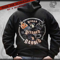 "Crossed Pistons" Hot Rod hoodie - Dirty Monkey Kustoms CDN GearHead Apparel - Canada