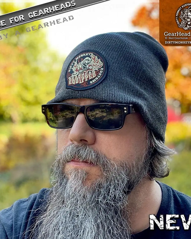 DMK Equipped - Beanie - Dirty Monkey Kustoms USA GearHead Apparel - USA