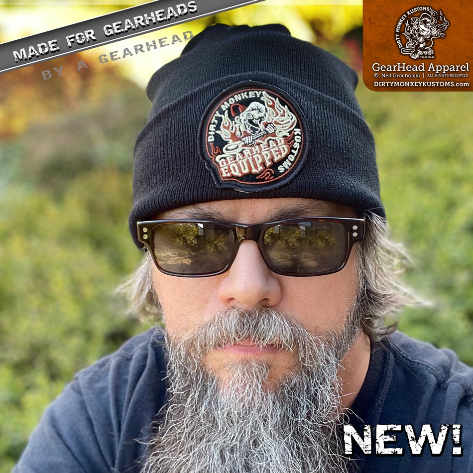 DMK Equipped - Embroidered Black Toque - Dirty Monkey Kustoms USA GearHead Apparel - USA