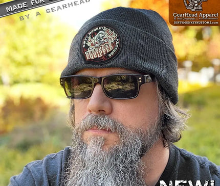 DMK Equipped - Embroidered Primer Toque - Dirty Monkey Kustoms USA GearHead Apparel - USA