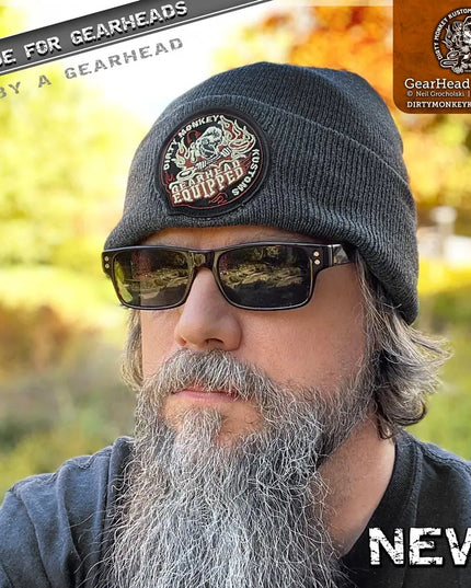 DMK Equipped - Embroidered Primer Toque - Dirty Monkey Kustoms USA GearHead Apparel - USA