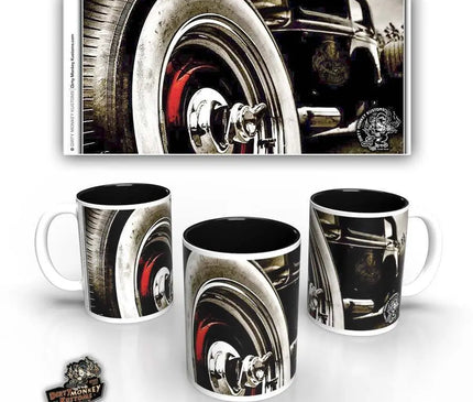 'Colin's Revenge' kustom rat rod coffee mug - Dirty Monkey Kustoms USA GearHead Apparel - USA