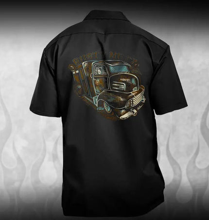 "Ellie" 1948 Ford COE rat rod mechanic shirt - Dirty Monkey Kustoms USA GearHead Apparel - USA
