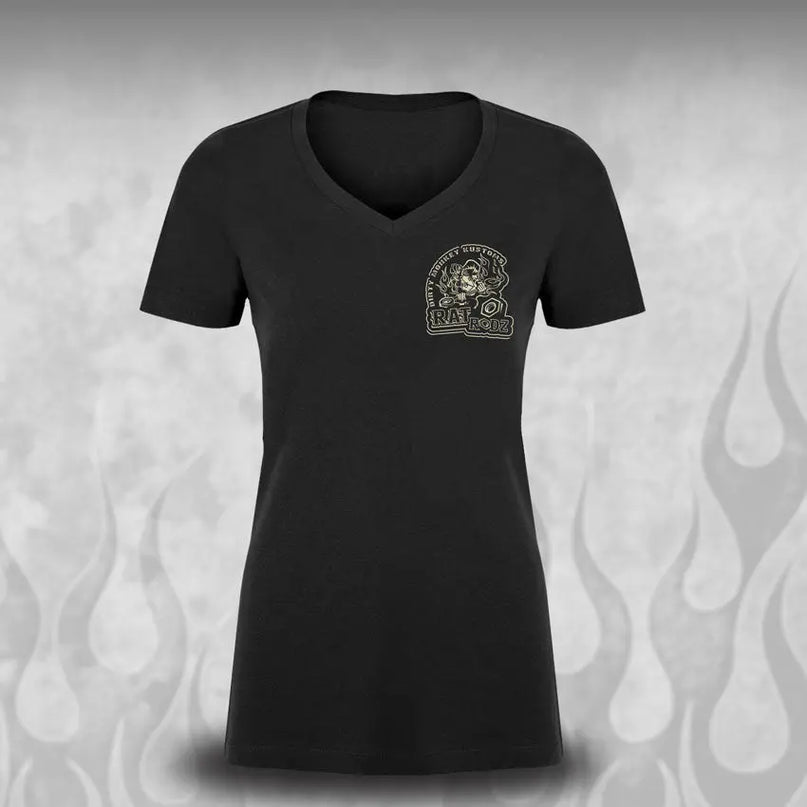 "Ellie" Rat Rod Women's tee shirt - Dirty Monkey Kustoms Canadian GearHead Shirts & Apparel - Canada