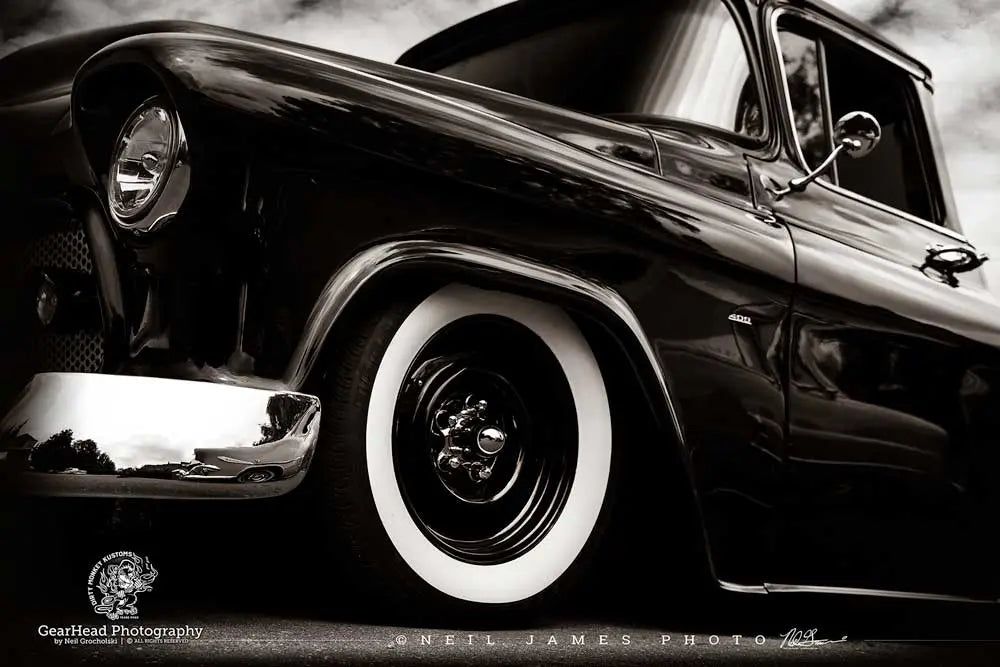 "Fine 409" 1956 Chevy Truck photo print - Dirty Monkey Kustoms USA GearHead Apparel - USA