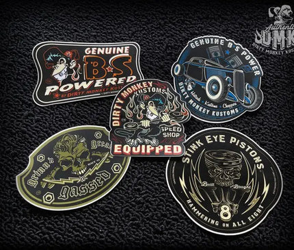 GearHead - Tool Box Sticker 5 PACK v2 - Dirty Monkey Kustoms USA GearHead Apparel - USA