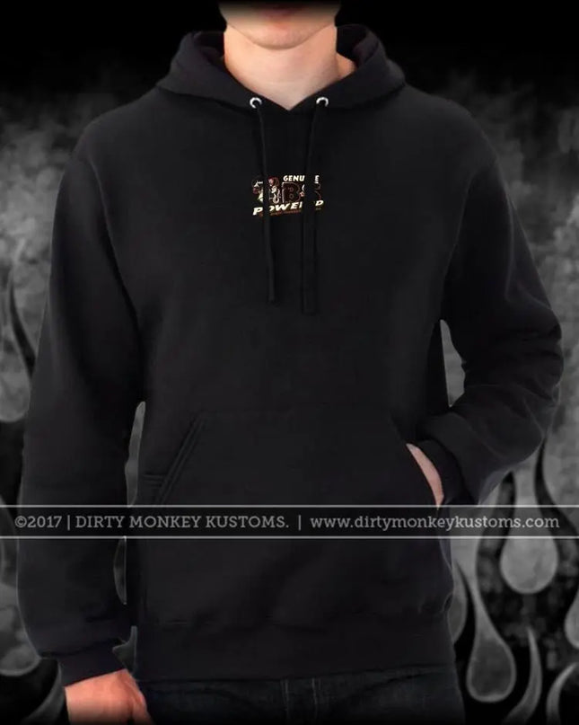 "Genuine B*S Parts" - hoodie - Dirty Monkey Kustoms USA GearHead Apparel - USA