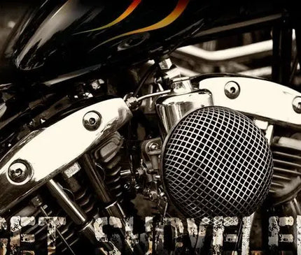 "Get Shoveled" Kustom Harley Shovelhead vinyl photo print - Dirty Monkey Kustoms CDN GearHead Apparel - Canada