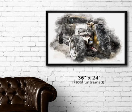 "Golden Boy" Hot Rod Deuce photo poster print - Dirty Monkey Kustoms CDN GearHead Apparel - Canada