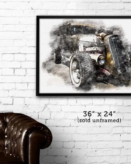 "Golden Boy" Hot Rod Deuce photo poster print - Dirty Monkey Kustoms CDN GearHead Apparel - Canada