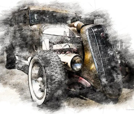 "Golden Boy" Hot Rod Deuce photo poster print - Dirty Monkey Kustoms CDN GearHead Apparel - Canada