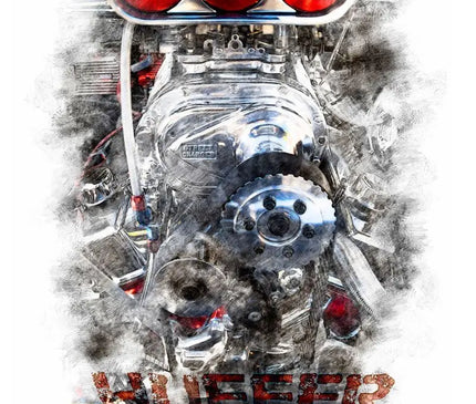 "Huffer" original Hot Rod photo art poster print - Dirty Monkey Kustoms USA GearHead Apparel - USA