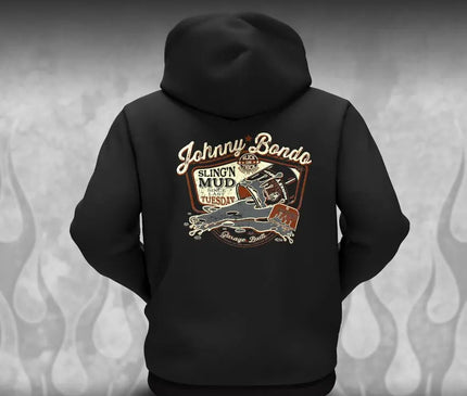 "Johnny Bondo" Hot Rodders Hoodie - Dirty Monkey Kustoms CDN GearHead Apparel - Canada