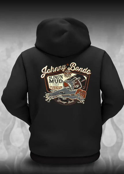 "Johnny Bondo" Hot Rodders Hoodie - Dirty Monkey Kustoms CDN GearHead Apparel - Canada