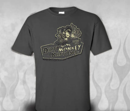 Kids "Dirty Monkey Kustoms" hotrod t shirts - Dirty Monkey Kustoms USA GearHead Apparel - USA