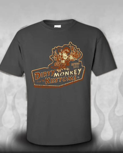 Kids "Dirty Monkey Kustoms" hotrod t shirts - Dirty Monkey Kustoms USA GearHead Apparel - USA