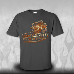 Kids "Dirty Monkey Kustoms" hotrod t shirts - Dirty Monkey Kustoms USA GearHead Apparel - USA
