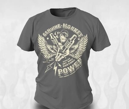 KIDS Hot Rod "Monkey Power" T shirts - Dirty Monkey Kustoms USA GearHead Apparel - USA