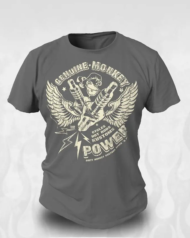KIDS Hot Rod "Monkey Power" T shirts - Dirty Monkey Kustoms USA GearHead Apparel - USA
