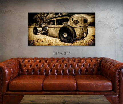 "Low Boy" original Rat Rod '29 Ford garage art CANVAS print - Dirty Monkey Kustoms CDN GearHead Apparel - Canada