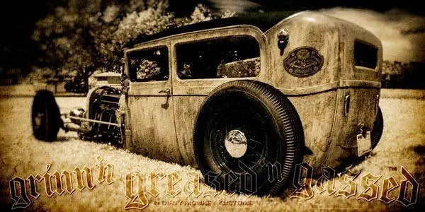 "Low Boy" original Rat Rod '29 Ford garage art CANVAS print - Dirty Monkey Kustoms USA GearHead Apparel - USA