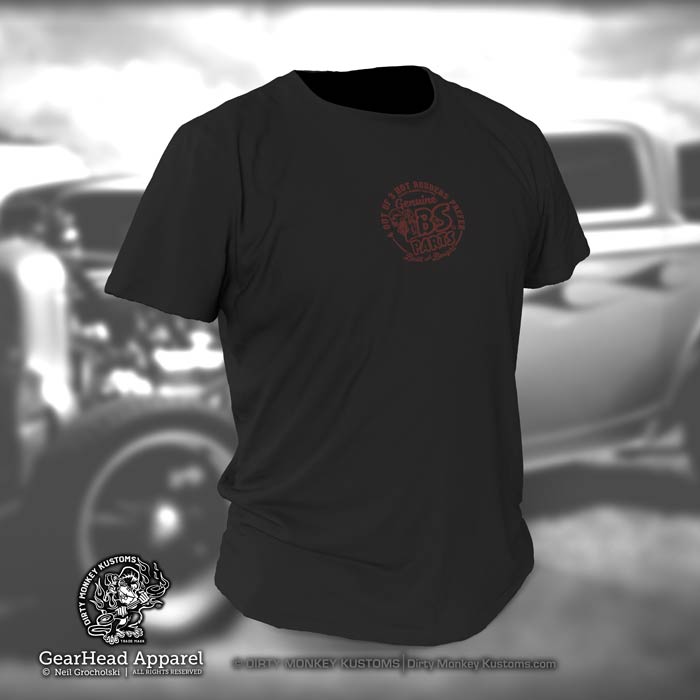"Red Dog Camshafts" Retro Kustom Hot Rodders T shirt - Dirty Monkey Kustoms USA GearHead Apparel - USA
