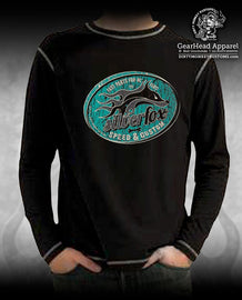 "Silver Fox" Long Sleeve Hot Rod shirt - Kustom Kool - Dirty Monkey Kustoms USA GearHead Apparel - USA