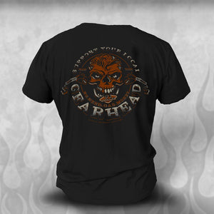 Support Your Local GearHead - Biker tee shirt - Dirty Monkey Kustoms USA GearHead Apparel - USA