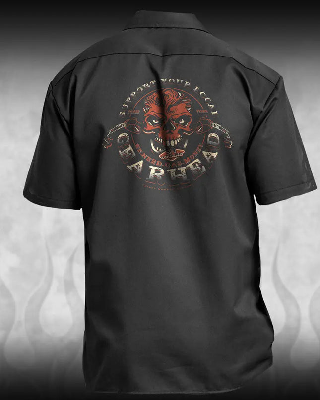 Support Your Local GearHead - mechanic shirt - Dirty Monkey Kustoms USA GearHead Apparel - USA