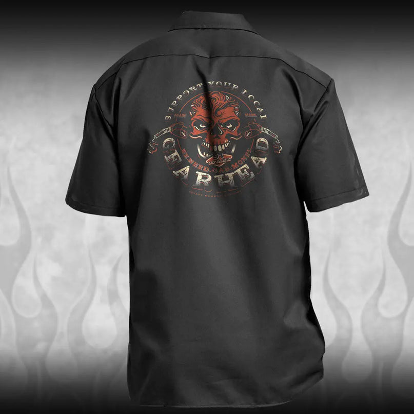 Support Your Local GearHead - mechanic shirt - Dirty Monkey Kustoms USA GearHead Apparel - USA