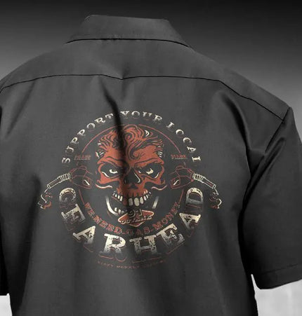 Support Your Local GearHead - mechanic shirt - Dirty Monkey Kustoms USA GearHead Apparel - USA