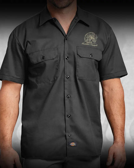 Support Your Local GearHead - stealth mechanic shirt - Dirty Monkey Kustoms Canadian GearHead Shirts & Apparel - Canada